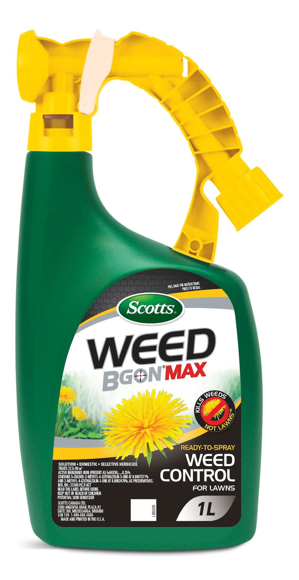Scotts Weed B Gon MAX Ready-to-Spray Weed Control/Killer Concentrate, Herbicide for Lawns, 1-L E0