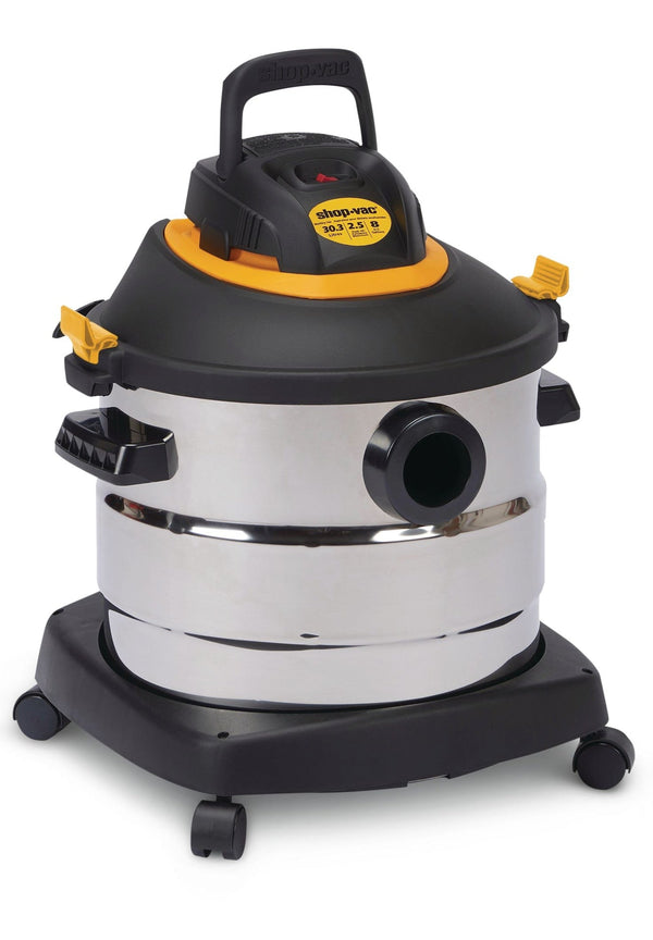 Shop-Vac 2031848 2.5 Peak HP Stainless Steel Wet/Dry Shop Vacuum with Hose and Accessories, 30-L P6