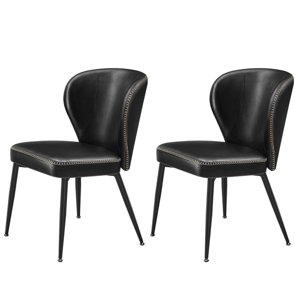 Songmics Home Mid-Century Modern Black Dining Chairs Set, 2-pk F9