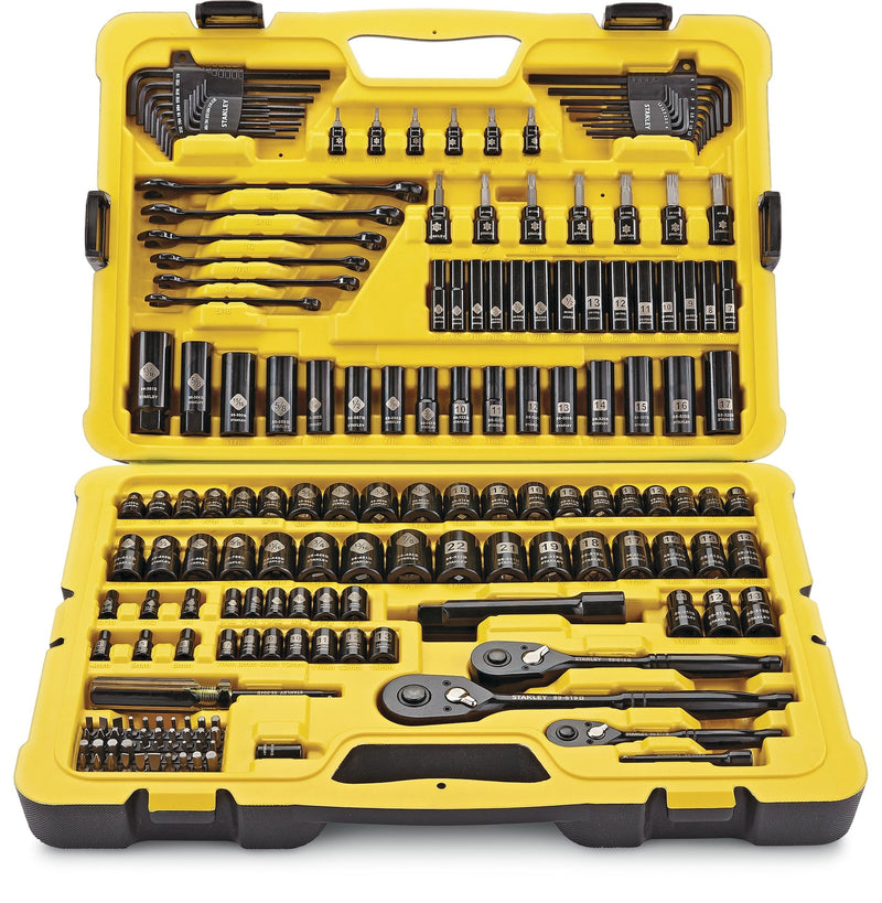 Stanley Professional Grade Black Chrome Socket Set, 183-pc, SAE/Metric S4