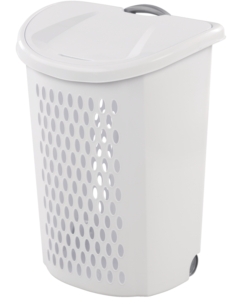 Sterilite Bushel Ultra Laundry Hamper with Wheels, 20.1 L x 15.4 W x 26.75-in H Y4