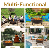 Sunnydaze Décor Steel Cosmic Fire Pit, Extra-Large, 42-in