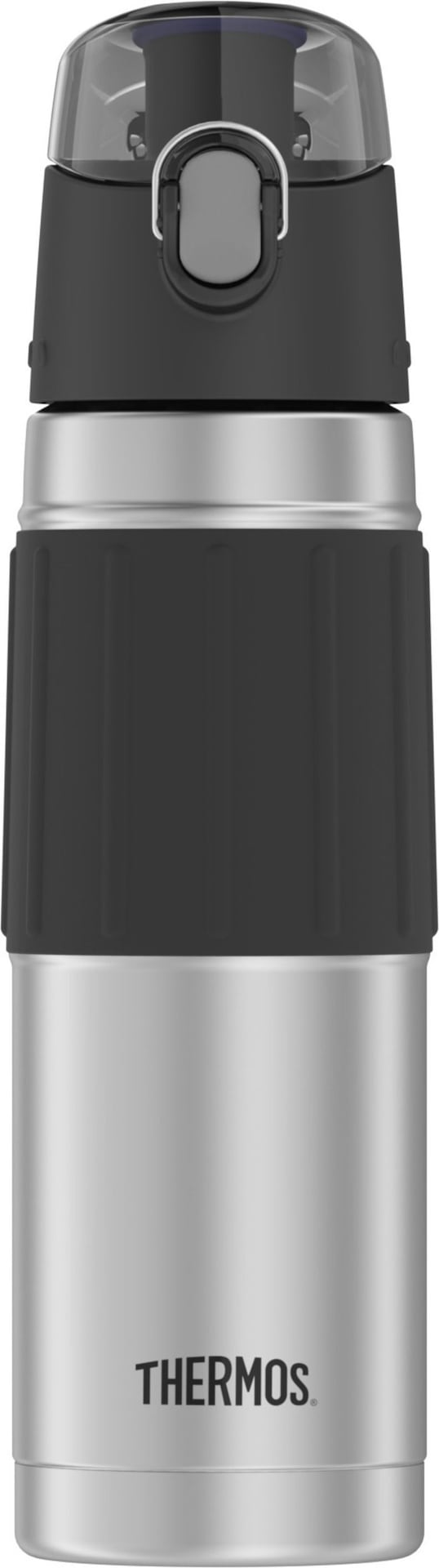 Thermos Stainless Steel Water Bottle, 530-mL, Black, with Push Button Lid S2