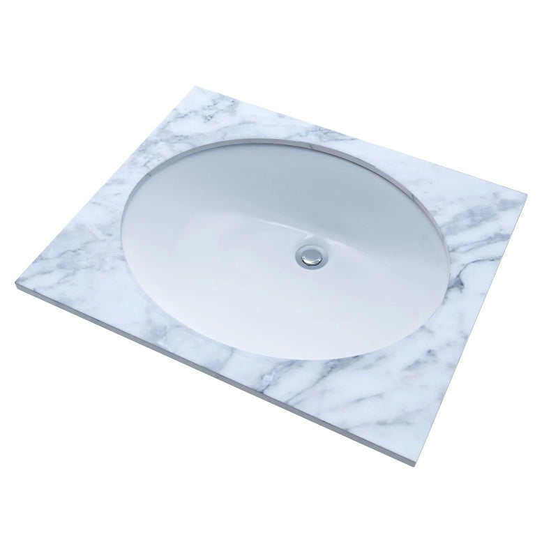 Toto 17x14-in Oval Vessel Cotton Undercounter Sink/Lavatory L5