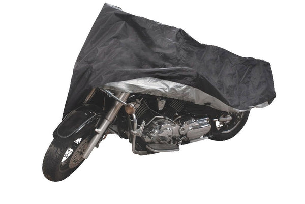 Tripel Premium Polyester Motorcycle Cover, Black, Medium J4