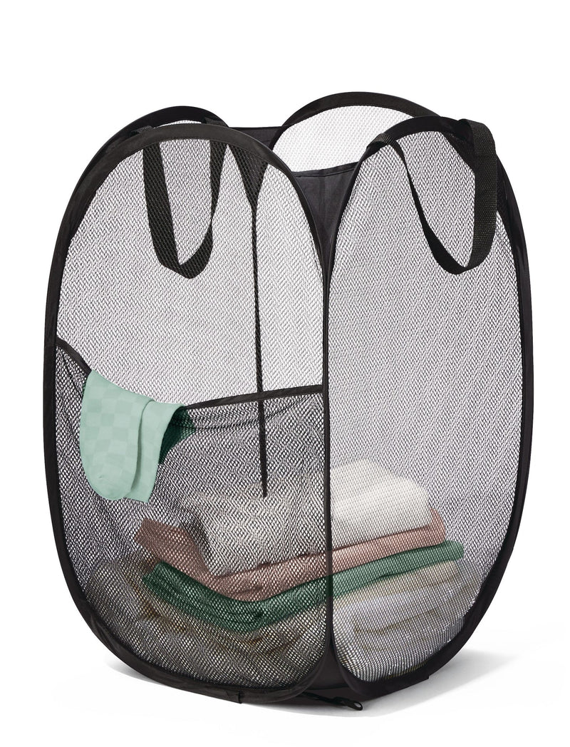 type A Alpha Pop-Up Laundry Hamper, Black U2