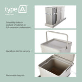 type A Double Pull-Out Storage Bin