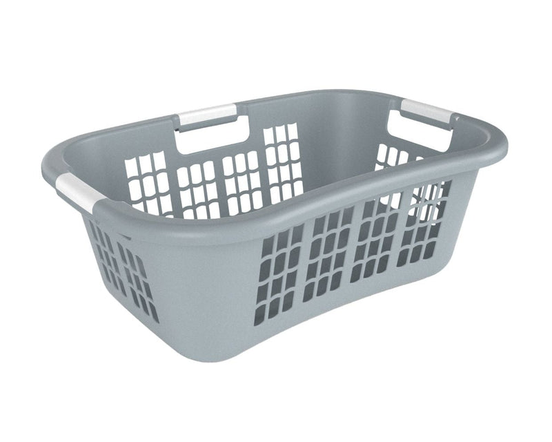 type A Hip Hugger Laundry Basket, 25.7 x 17.7 x 9.3-in, Grey K4