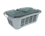 type A Hip Hugger Laundry Basket, 25.7 x 17.7 x 9.3-in, Grey
