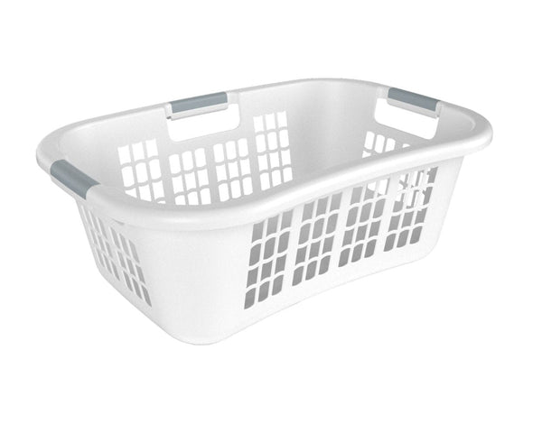 type A Hip Hugging Laundry Basket, Standard, White C1