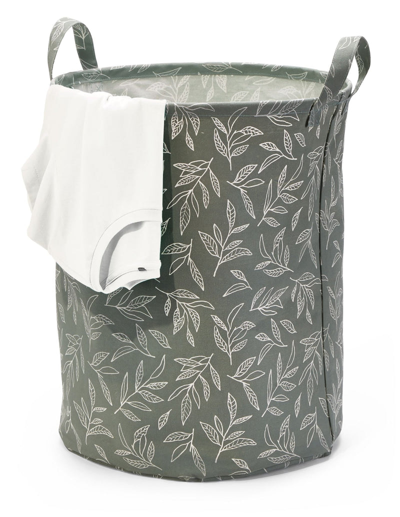 type A Prima Round Collapsible Laundry Hamper, 80-L, Botanical T4