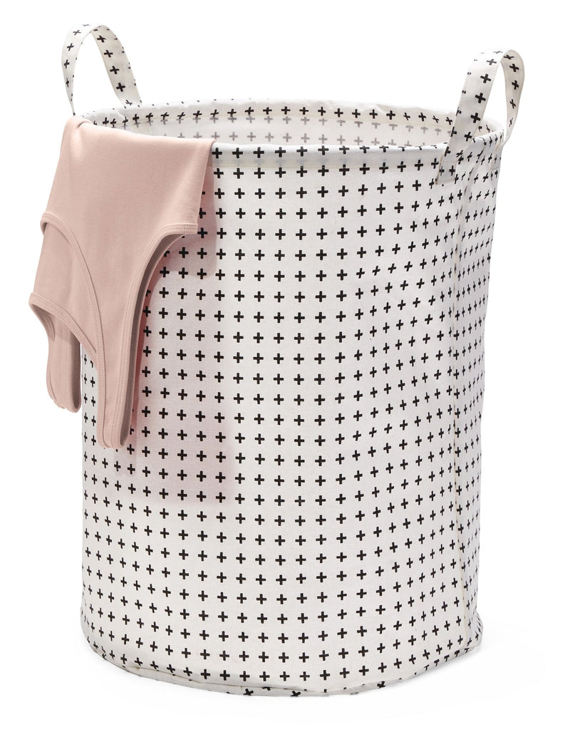 type A Prima Round Collapsible Laundry Hamper, 80-L, Geometric E7
