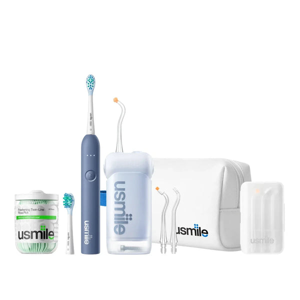 usmile C10 Water Flosser x P10 S Electric Toothbrush Travel Pack Z1