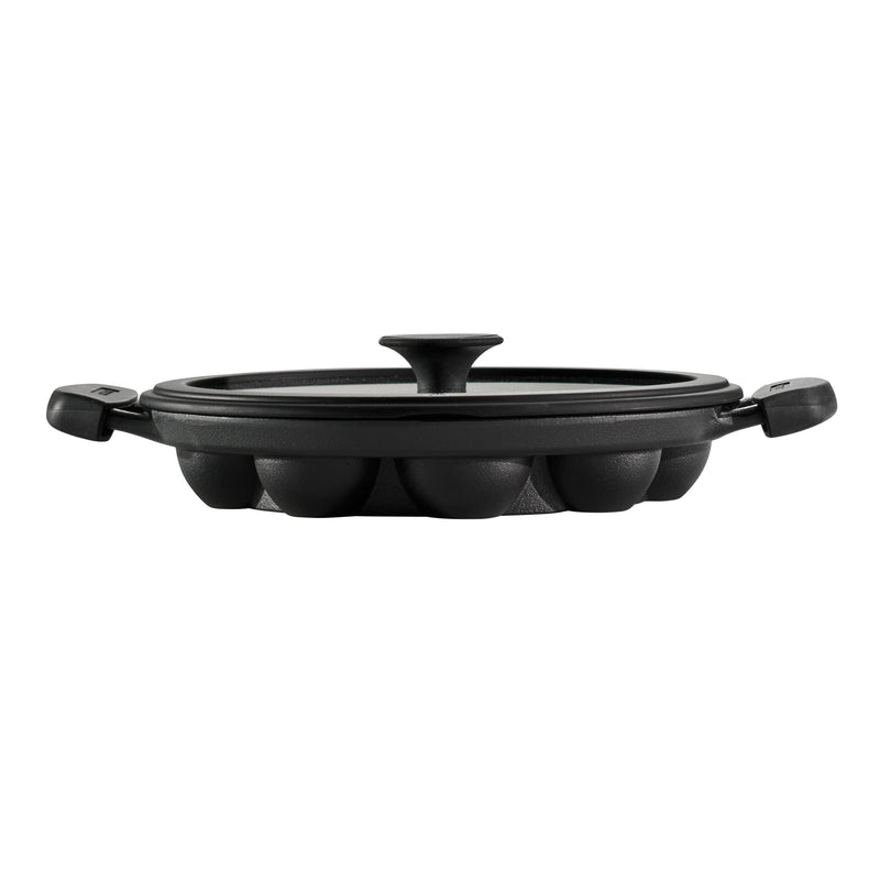 Utsava Pre-Seasoned Cast Iron Paniyarrakal with Lid P5