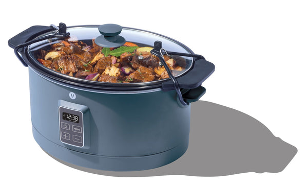 Vida Slow Cooker with Digital Control Panel, Bluefin, 6-qt J5