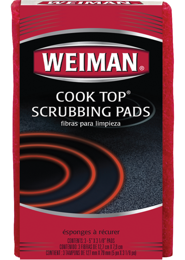 Weiman No Scratch Cooktop Scrubbing Pads for Ceramic and Glass Ranges, 3-pk B2
