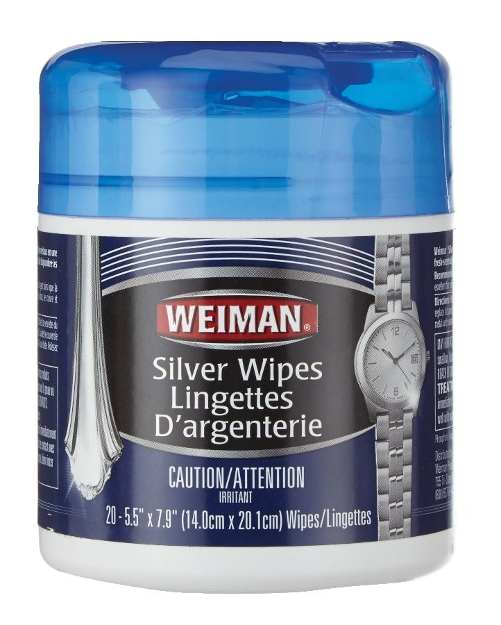 Weiman Silver Wipes, for Sterling Silver, Silver Plate & Fine Antique Silver, 20-pk N2