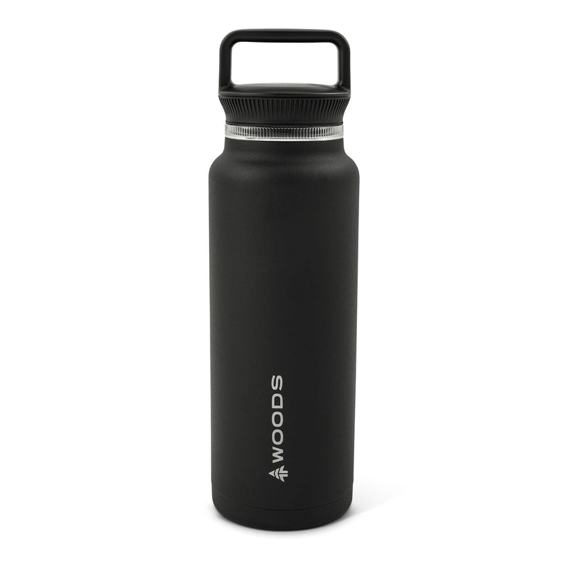 Woods Double Wall Insulated Stainless Steel Portable Reusable Water Bottle with Top Handle, BPA-Free, 50-oz Z1