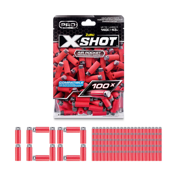 X-Shot Pro Series Half-Length Darts Refills Foil Bag, 100-pk, Ages 8+ R0