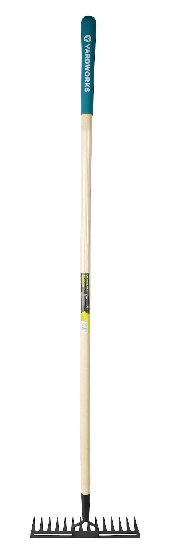 Yardworks 14-in Wide Metal 14-Tine Head Rake, 48-in Hardwood Shaft Z7