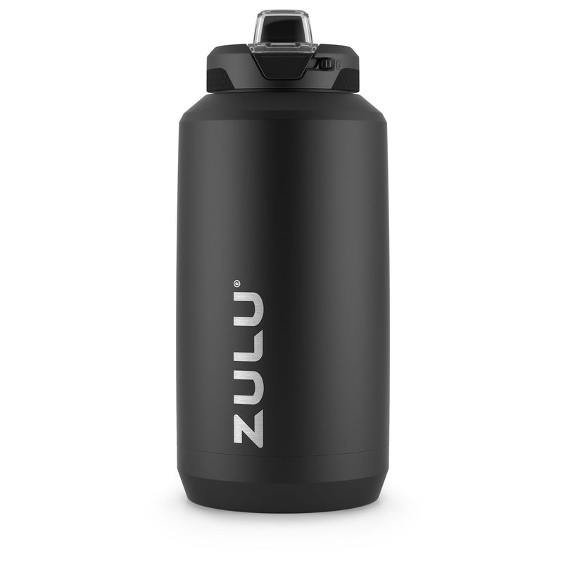 Zulu Goals Vacuum Insulated Stainless Steel Jug, 32-oz, Black, with Easy Grip Handle C0